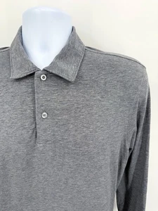 Mack Welden Men's Small Polo Shirt Long Sleeve Solid Heather Gray Stretch Design - Picture 1 of 8