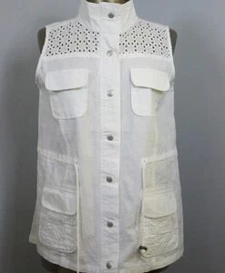 Maurice’s Plus Size 2 White Eyelet Vest - Picture 1 of 9