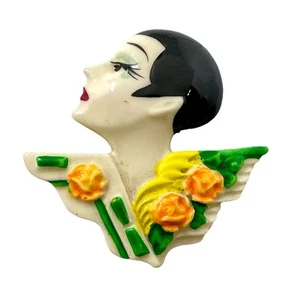 Broche vintage Art Deco con aleta - Imagen 1 de 5