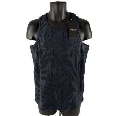 Nueva camiseta sin mangas de tela de felpa Kenneth Cole New York para hombre talla S nueva con etiquetas azul marino Foto 1 de 4