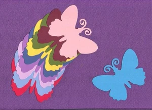 Tarjetas de álbum de recortes de cortes de polilla mariposa - Imagen 1 de 1