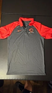 Cincinnati Reds Nike Dri-Fit Mens S Gray/Red Polo Golf Shirt - Picture 1 of 9