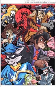 Original Comic Poster Kunst Lupin Sly Cooper Phaller handbemalt Marker 11 x 17 - Bild 1 von 5