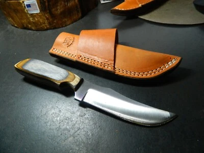 CUCHILLOS ANZA 463-CD 709 BUCKSKIN 8 1/4" O.A. MANGO MADERA MULTICOLOR CARBONO 1085  Foto 1 de 4