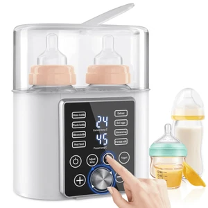 Baby Bottle Warmer, 12-In-1 Babies Fast Bottle Milk Warmer, Double Food Heater D - Picture 1 of 12