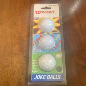 Warrior Trick Golf Balls 3 Pack Exploding, Streamer, Unputtable - #GF320-38T Vtg - Picture 1 of 4