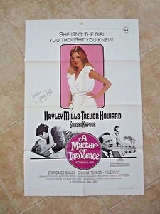 Haley Mills MATTER INNOCENCE 27x41 Filmplakat signiert Autogramm garantiert - Bild 1 von 8