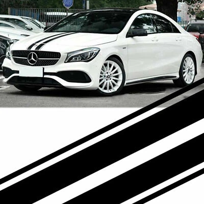 Calcomanía adhesiva de vinilo a rayas para capó, techo, maletero para Mercedes Benz Foto 1 de 4