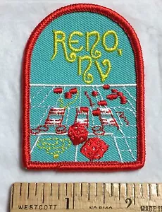 Reno Nevada NV Craps Tisch Casino Glücksspiel Souvenir gestickter Aufnäher Abzeichen - Bild 1 von 4