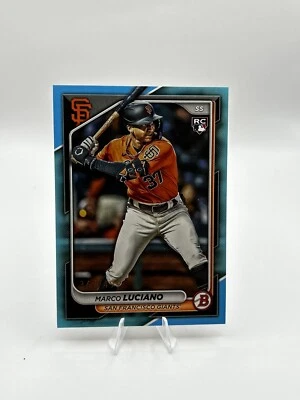 Marco Luciano 2024 Bowman Paper Sky Blue Border /499 San Francisco Giants #18 RC - Image 1 of 2