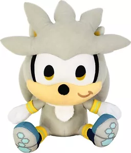 Sonic The Hedgehog Chibi Silver Sitting Pose Plush Doll Sega Licensed NEW - Picture 1 of 6