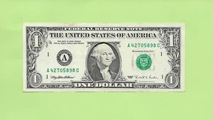 N1S .. 1995 $1 WEB FED PRESS  A 4270 5898 C .. FRONT PLATE-1, BACK-10  RUN-7 - Picture 1 of 2