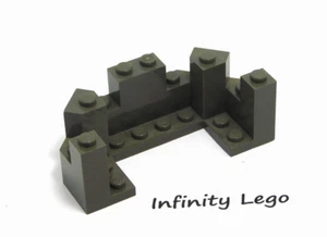 LEGO Old Dark Grey Brick 4 x 8 x 2.3 Turret Top Castle Wall / Tower (6066) x1 - Picture 1 of 2