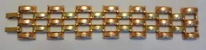 Pulsera Art Deco Vintage Para Hombre Unisex Rosa Amarillo Oro 12k Rellena Ancha Gruesa - Imagen 1 de 10