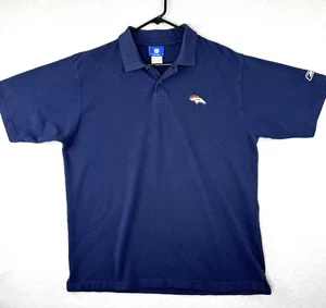 Camisa Polo Reebok De Colección Denver Broncos Para Hombre Grande Azul Manga Corta NFL - Imagen 1 de 8