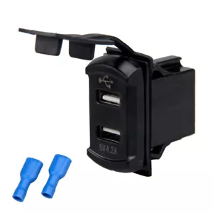 4.2A Dual USB Power Charger Carling ARB Rocker Switch LED Voltmeter Car Boat 12V - Picture 1 of 9