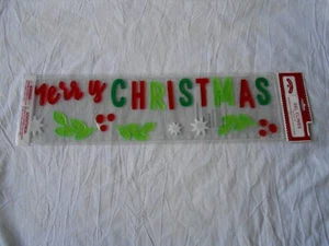 NEW Merry Christmas Holly window Gel Clings Stickers 25 pcs Decor LARGE Winter! - Picture 1 of 3