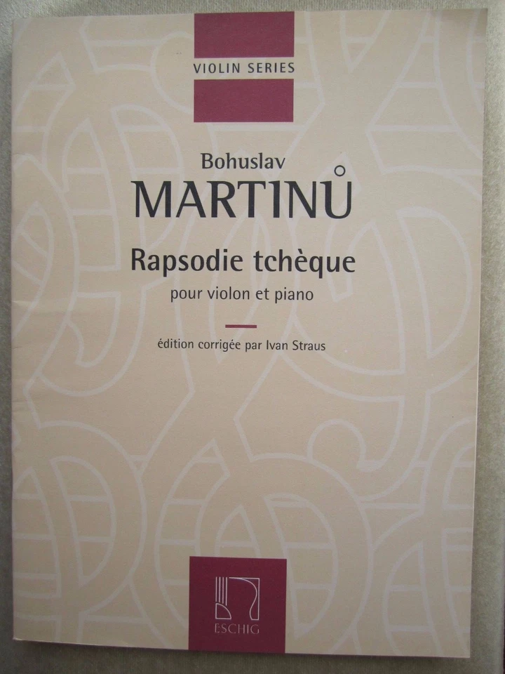 Czech Rhapsody for Violin and Piano by Martinu *NEW* Pub. Eschig - Image 1 of 3