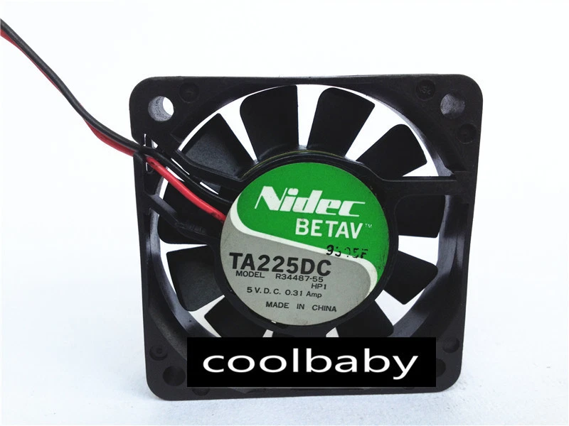 Nidec 6015 R34487-55 fan 5V 0.31A 60*60*15MM 2pin - Image 1 of 1