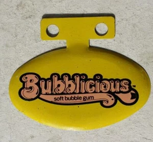 Bubblicious Soft Bubble Gum Oval Lithographed Metal Tab Vintage Advertising --- - Picture 1 of 1