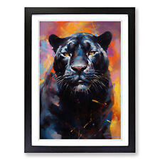 Panther Gestural No.2 Wall Art Print Framed Canvas Picture Poster Decor