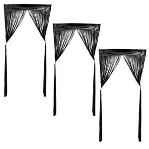 3 Pcs Metal Foil Tassel Curtains Tinsel Birthday Decoration Metallic - Picture 1 of 12