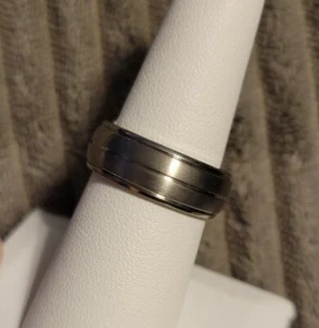Alianzas de boda de tungsteno de plata para joyería de tres llaves de 8 mm - Imagen 1 de 3