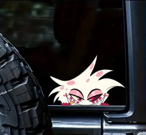 Angel Dust Hazbin Hotel Weatherproof Anime Sticker 6" Car Peeker Decal - Picture 1 of 2