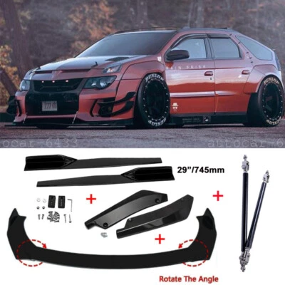 Front/Rear Bumper Lip Splitter +Strut Rods &Side Skirts For Pontiac Aztek - Image 1 of 4