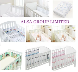 Breathable Baby Airflow Mesh Liner For FOUR (4) SIDED COT / COTBED - Picture 1 of 38