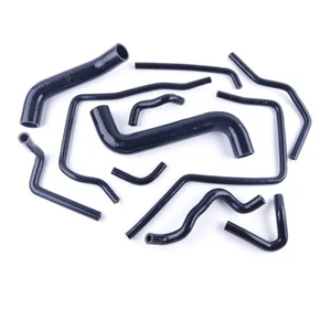 FOR SUBARU IMPREZA WRX STi 2000-2007 COOLANT SILICONE RADIATOR HOSE KIT BLACK - Picture 1 of 12