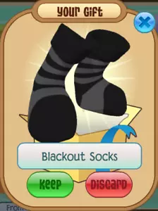 Calcetines Animal Jam Classic AJC Blackout Candy Cane (LEER DESCRIPCIÓN) - Imagen 1 de 1
