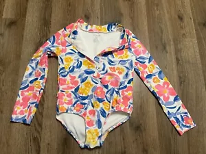 Carter's Swimsuit, Girl's Size 6/6X, Multicolor, 1/4 Zip Up, Long Sleeve - Picture 1 of 10