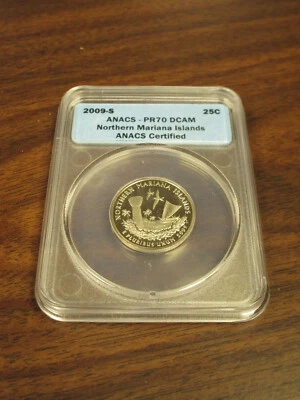 2009-S ANACS PR70 DCAM Northern Mariana Islands 25c Quarter USA Coin Uncirculate - Image 1 of 4