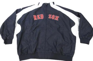 New Boston Red Sox Mens Sizes 4XL-5XL-Tall Blue Majestic Full Zip Dugout Jacket - Picture 1 of 6