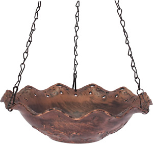 Hanging Bird Bath/Feeder For Garden And Outdoor Decoration10 Inches With Hook