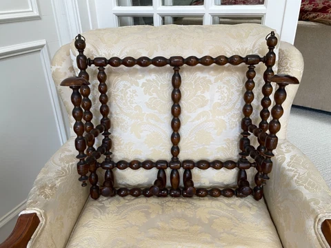 19THC ANTIQUE FRENCH HAND CARVED OAK WALL HANGING HAT & COAT RACK Cover