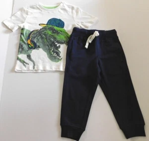 Tommy Bahama Boy's T-Shirt & Sweatpants Navy Blue White SIZE XS/4 Dinosaur NEW - Picture 1 of 5