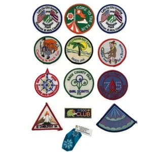 Lote de 12 parches insignias Girl Scout de 1987-2006 sin usar + muestra de tela margarita - Imagen 1 de 3