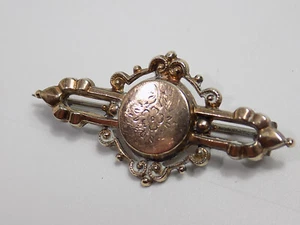 Vintage Jugendstil Charm Damen Brosche Vergoldet Floral verziert - Bild 1 von 7