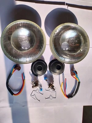 Lucas 7” Umrüstungs-LHD-Scheinwerfer Für 1950 Serie 1 Land Rover 80 Ohne Pilot - Bild 1 von 4