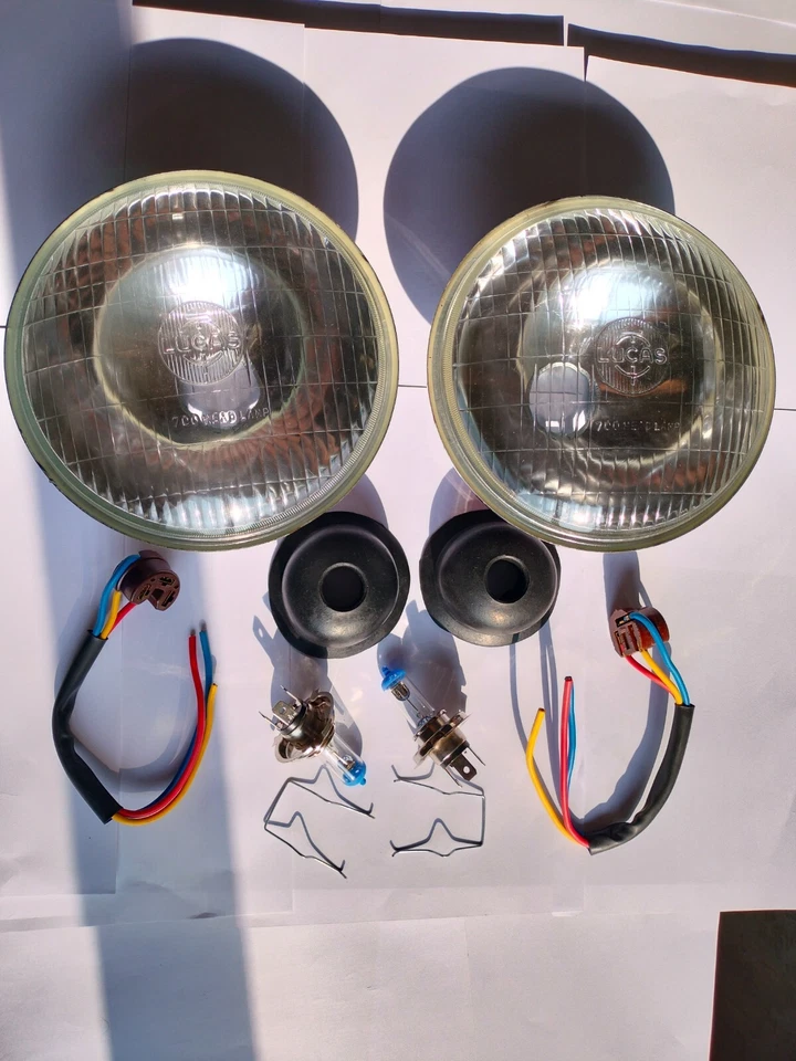 Lucas 7” Umrüstungs-LHD-Scheinwerfer Für 1950 Serie 1 Land Rover 80 Ohne Pilot - Bild 1 von 4