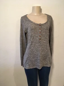 Soft Surroundings Tunic Top Tan/Gray Heathered Tan Button S NWOT - Picture 1 of 6