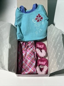 American Girl PJ's Pajamas Set Outfit FOR 18" Doll Petals and Plaid Retired - Picture 1 of 2