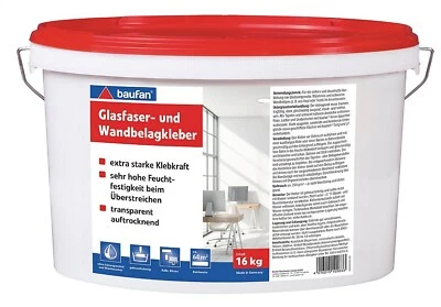 Baufan Glasfaser- Et Wandbelagskleber 16 KG Schaumvinyltapeten, Textiltapeten - Photo 1/4