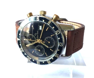 Vintage Lucien Rochat Swiss Automatic GMT Chronograph Mans Watch - Picture 1 of 6