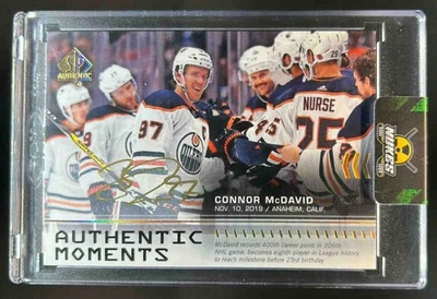2019-20 SP Authentic Connor McDavid Limited Auto Moments #115 Oilers - Image 1 of 2