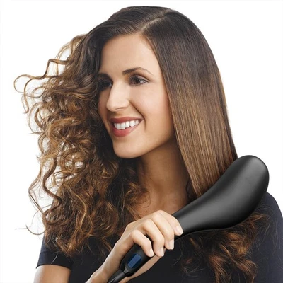 Jinri Volumizing Hair Iron Hair Straightener Brush Adjustable Temp 360 Tail Rota - Image 1 of 4