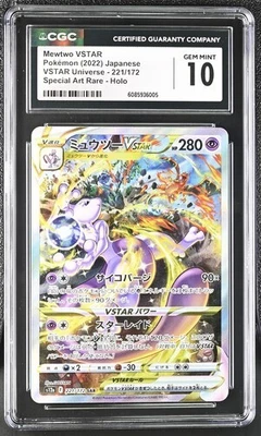 ✨✨ CGC 10 Mewtwo Vstar SAR 221/172 Pokemon Vstar Universe japonés Foto 1 de 2