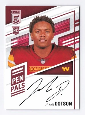 2022 Donruss Elite Jahan Dotson, WSH (Eagles) RC Rookie Auto On-Card Pen Pals - Image 1 of 2